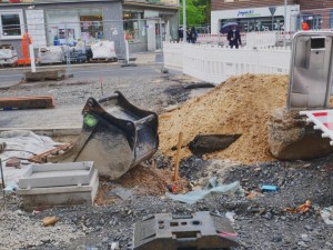 Arbeiten an der Betonfahrbahn Herforder Straße (1)