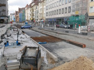 Arbeiten an der Betonfahrbahn Herforder Straße (2)