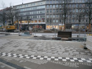 Pflasterarbeiten Einmündung Friedenstraße