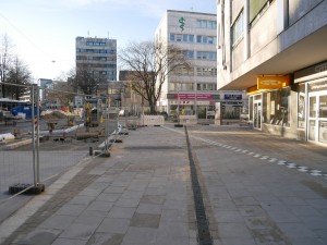 Pflasterarbeiten Gehwegbereich Einmündung Friedenstraße