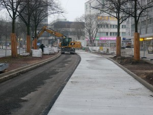 Straßenbauarbeiten Einmündung Friedenstraße