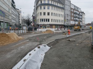 Straßenbauarbeiten Einmündung Wilhelmstraße Friedrich-Verleger-Straße